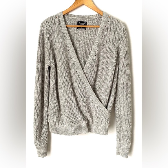 Abercrombie cross knit sweater grey - Picture 2 of 3